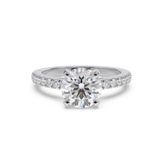 Shoulder Set Diamond Engagement Ring
