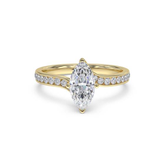 0.50ct Marquise Diamond Shoulder Set Ring