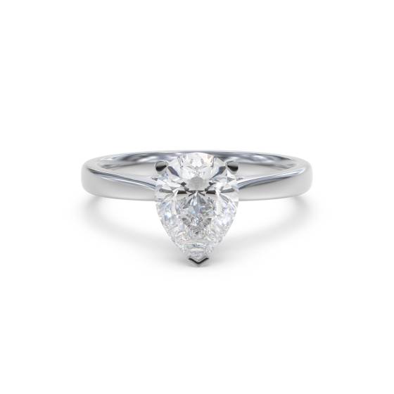 Modern Pear Diamond Engagement Ring