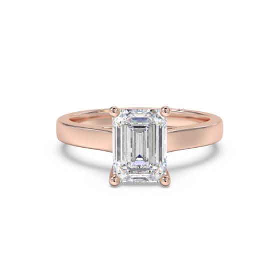 Modern Emerald Diamond Engagement Ring