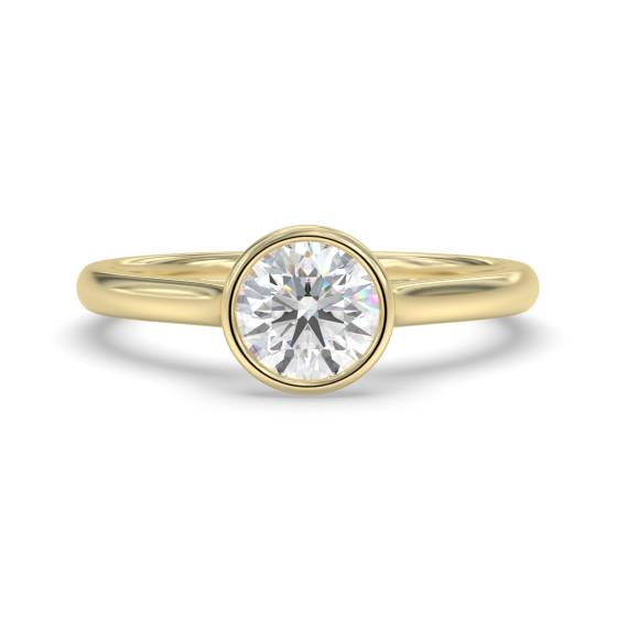 Round Diamond Bezel Set Solitaire Ring