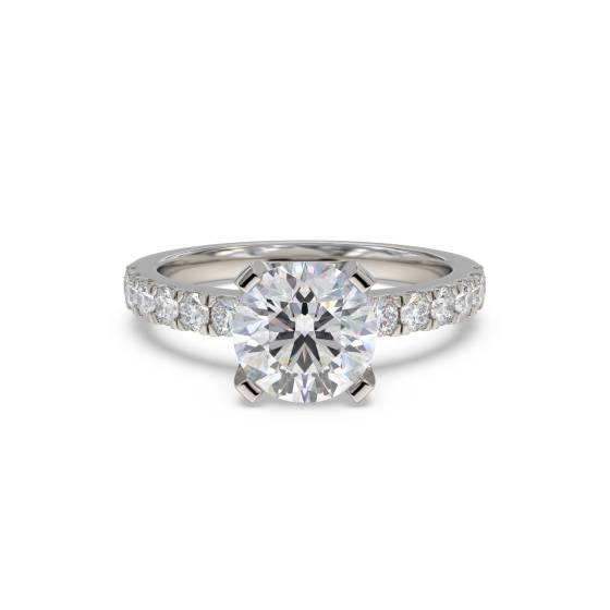 Shoulder Set Diamond Engagement Ring
