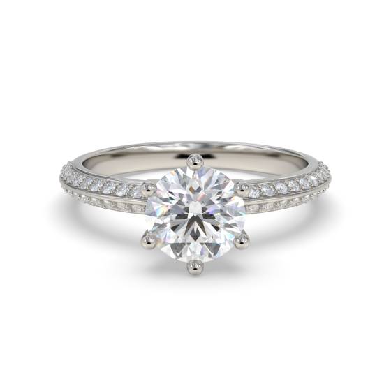 Classic Six Claw Round Diamond Ring