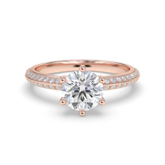 Classic Six Claw Round Diamond Ring