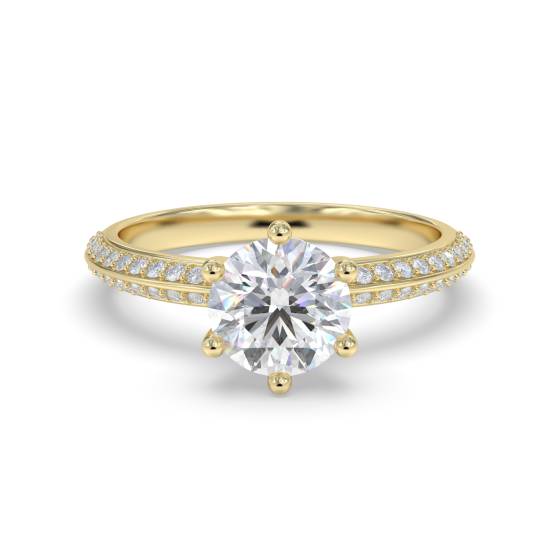 Classic Six Claw Round Diamond Ring