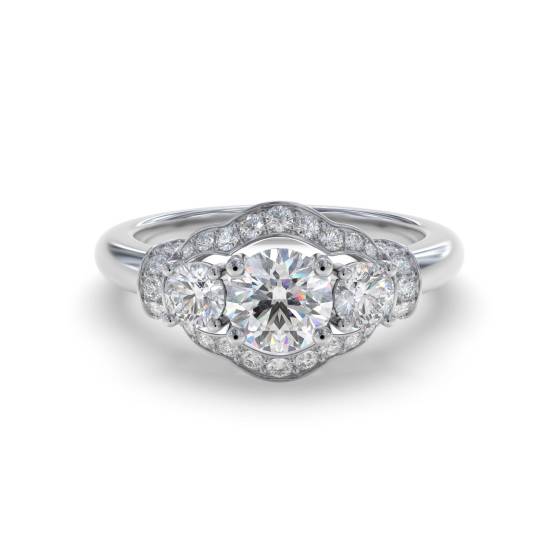 Modern Round Diamond Designer Ring