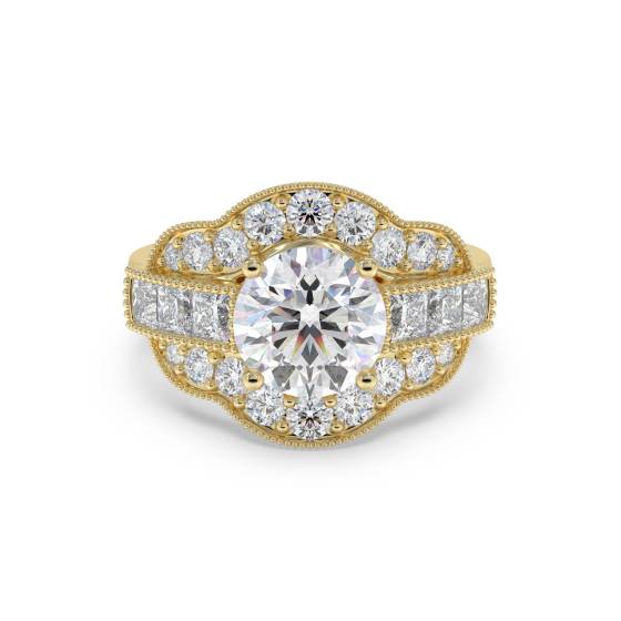 Modern Round Diamond Designer Ring
