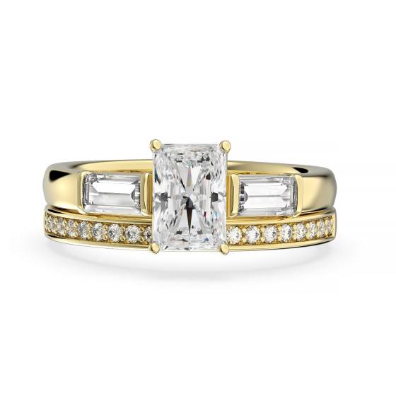 Radiant Diamond Trilogy Bridal Set