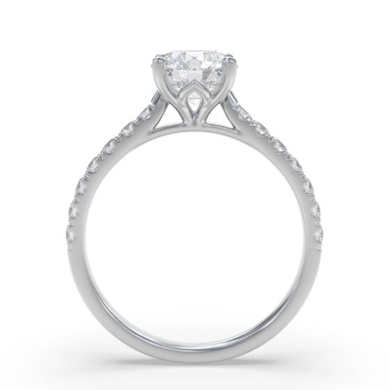 Shoulder Set Diamond Engagement Ring