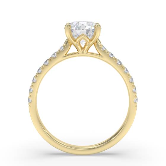 Shoulder Set Diamond Engagement Ring