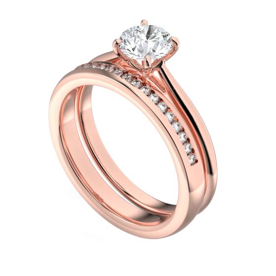 Round Diamond Solitaire Bridal Set