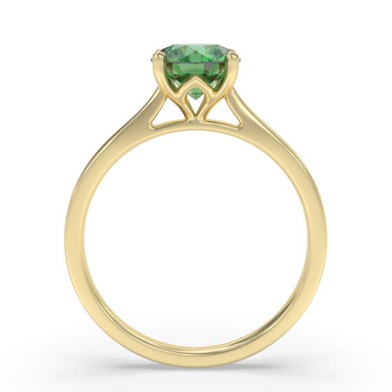 Classic Round Emerald Solitaire Ring