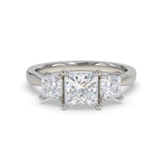 Classic Princess Diamond Trilogy Ring