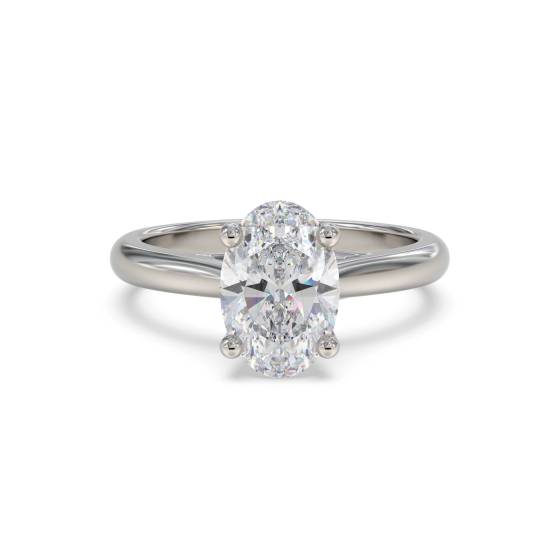 Modern Oval Diamond Engagement Ring