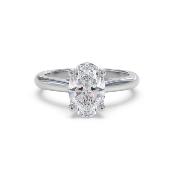 Modern Oval Diamond Engagement Ring