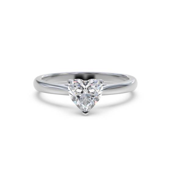 Classic Heart Diamond Engagement Ring