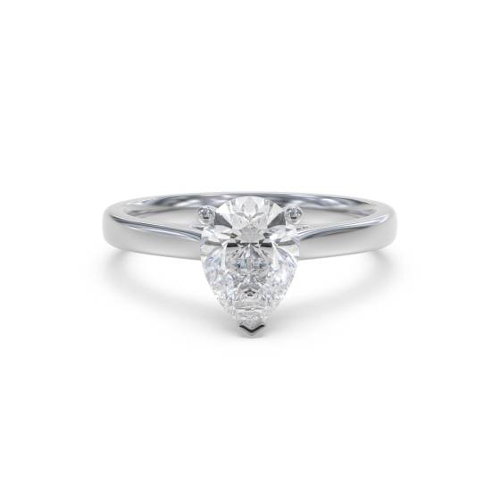 Classic Pear Diamond Engagement Ring