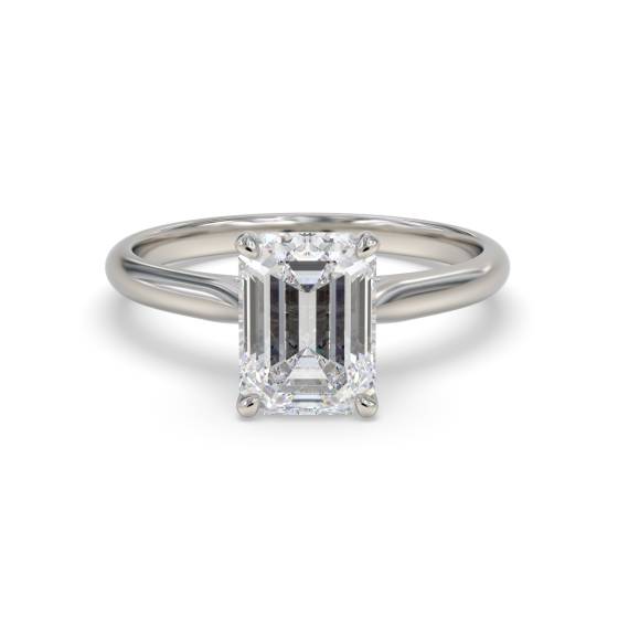 Emerald Diamond Engagement Ring