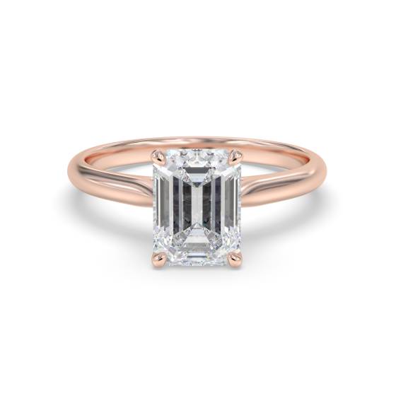 Emerald Diamond Engagement Ring