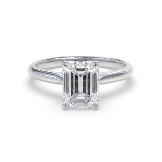 Emerald Diamond Engagement Ring