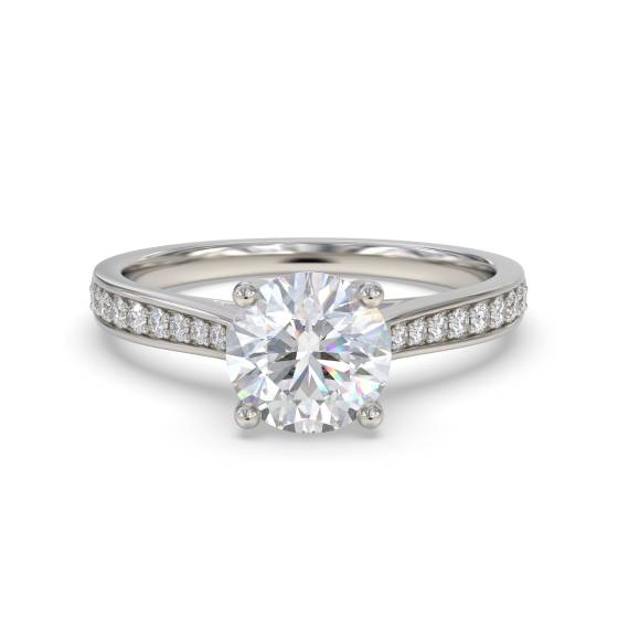 Shoulder Set Diamond Engagement Ring