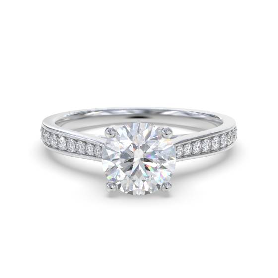 Shoulder Set Diamond Engagement Ring