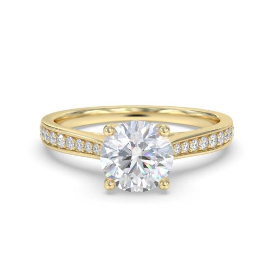 Shoulder Set Diamond Engagement Ring