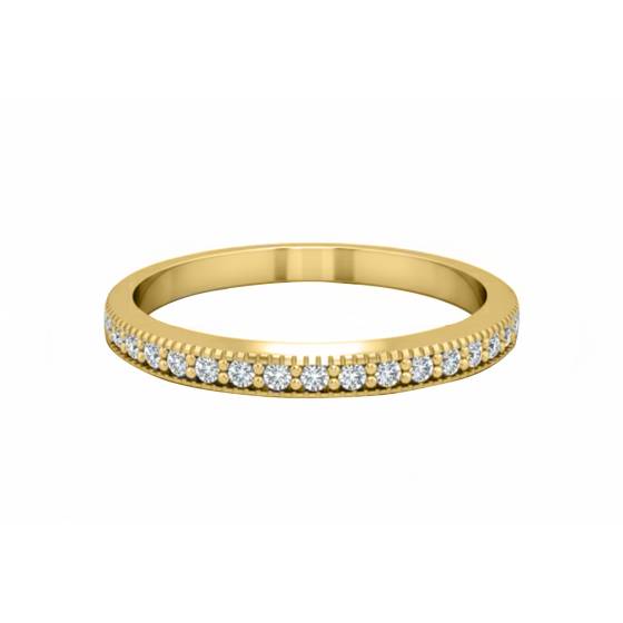 Classic Round Diamond Half Eternity Ring