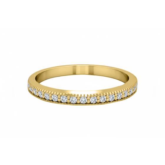Classic Round Diamond Half Eternity Ring