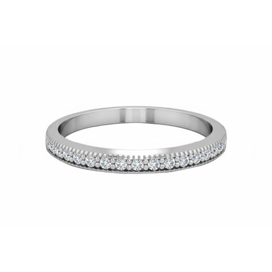 Classic Round Diamond Half Eternity Ring