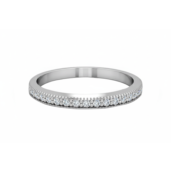 Classic Round Diamond Half Eternity Ring