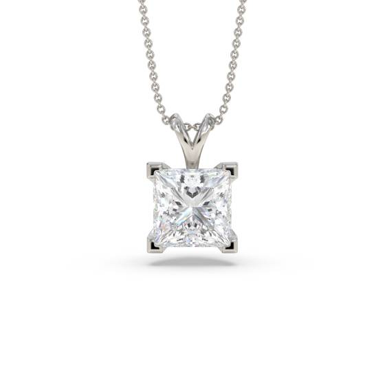 0.10ct Princess Diamond Pendant