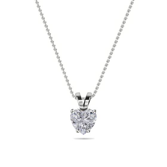 0.15 SI/G-H Heart Diamond Solitaire Pendant