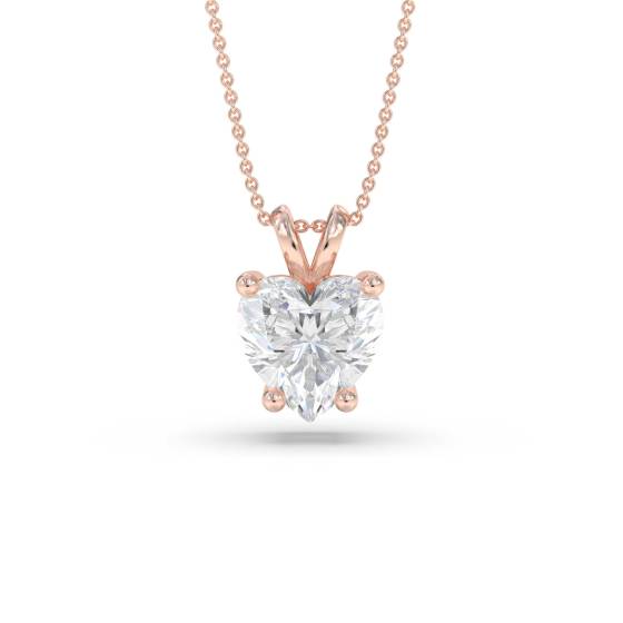 0.15 SI/G-H Heart Diamond Solitaire Pendant