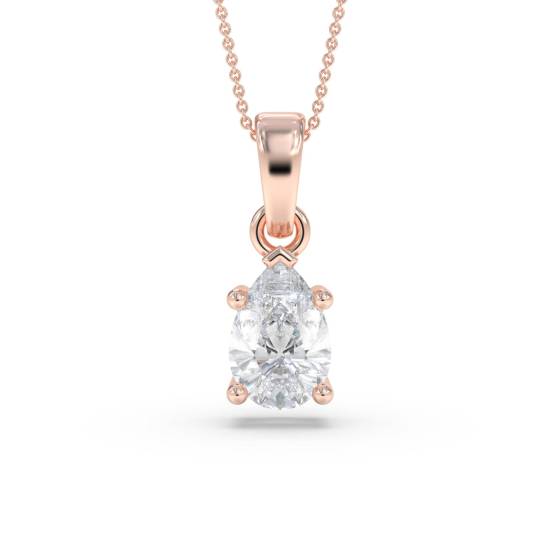 Pear Diamond Solitaire Pendant