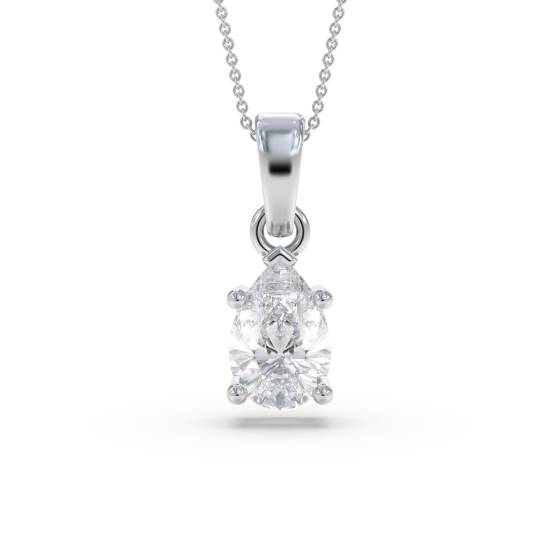 Pear Diamond Solitaire Pendant