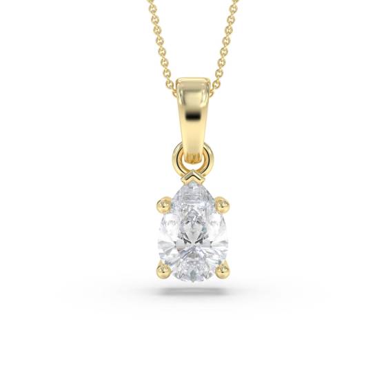 Pear Diamond Solitaire Pendant