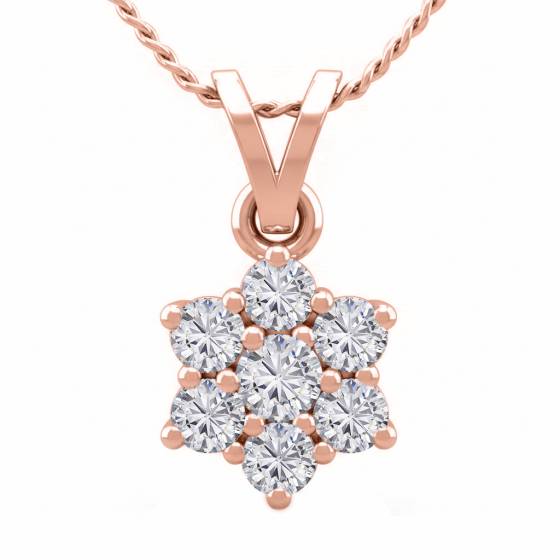 Round Diamond Cluster Pendant