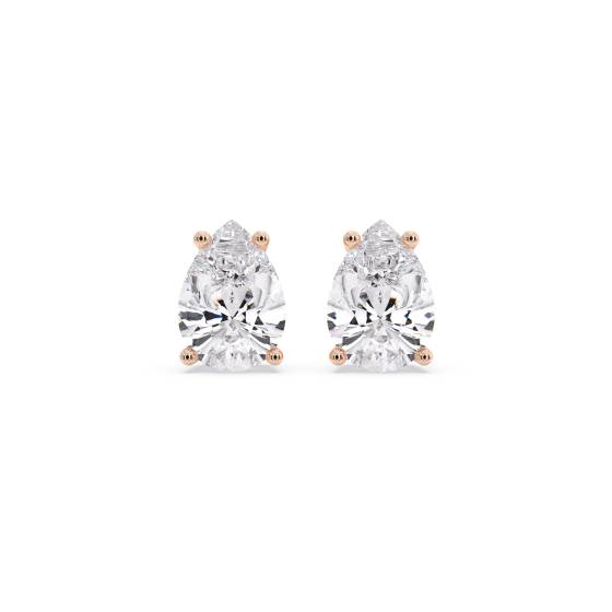 Classic Pear Diamond Stud Earrings