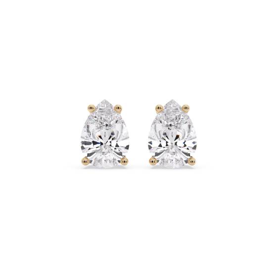 Classic Pear Diamond Stud Earrings