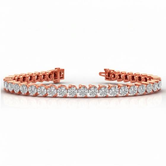 Unique Modern Round Diamond Tennis Bracelet