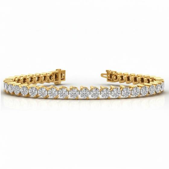 Unique Modern Round Diamond Tennis Bracelet