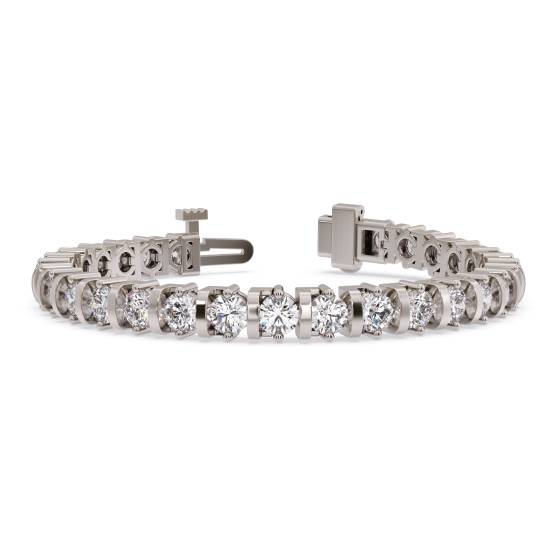 Modern Round Diamond Tennis Bracelet