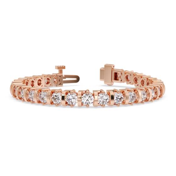 Modern Round Diamond Tennis Bracelet