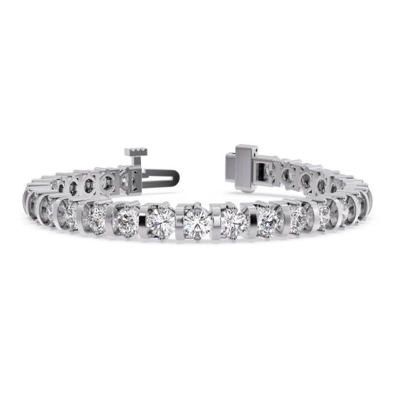 Modern Round Diamond Tennis Bracelet