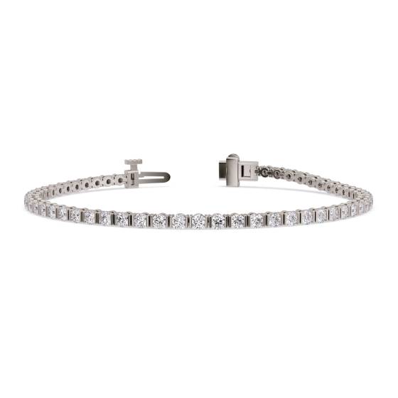 Unique Round Diamond Tennis Bracelet
