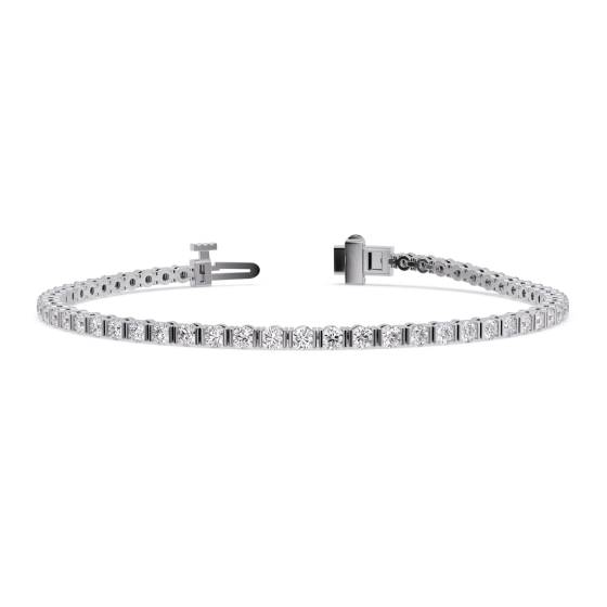 Unique Round Diamond Tennis Bracelet