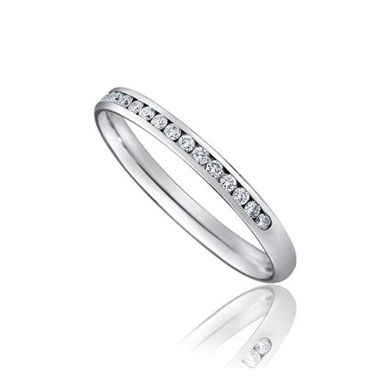0.20ct VS/E-F Round Natural Diamond Wedding Ring
