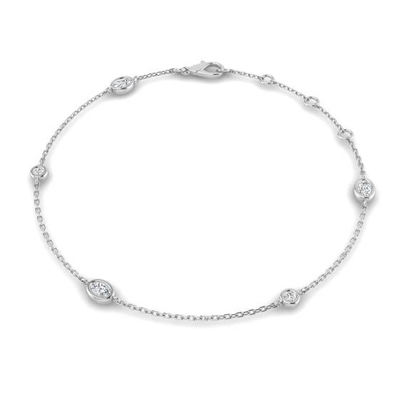 Oval Cut Diamond Set Bracelet