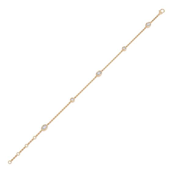 Oval Cut Diamond Set Bracelet